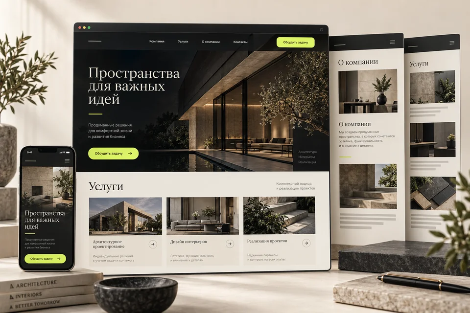 Корпоративный сайт под ключ — пример формата результата