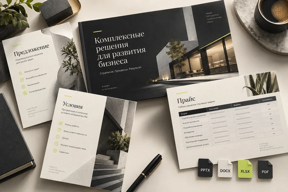 Комплект материалов для B2B-продаж — пример формата результата