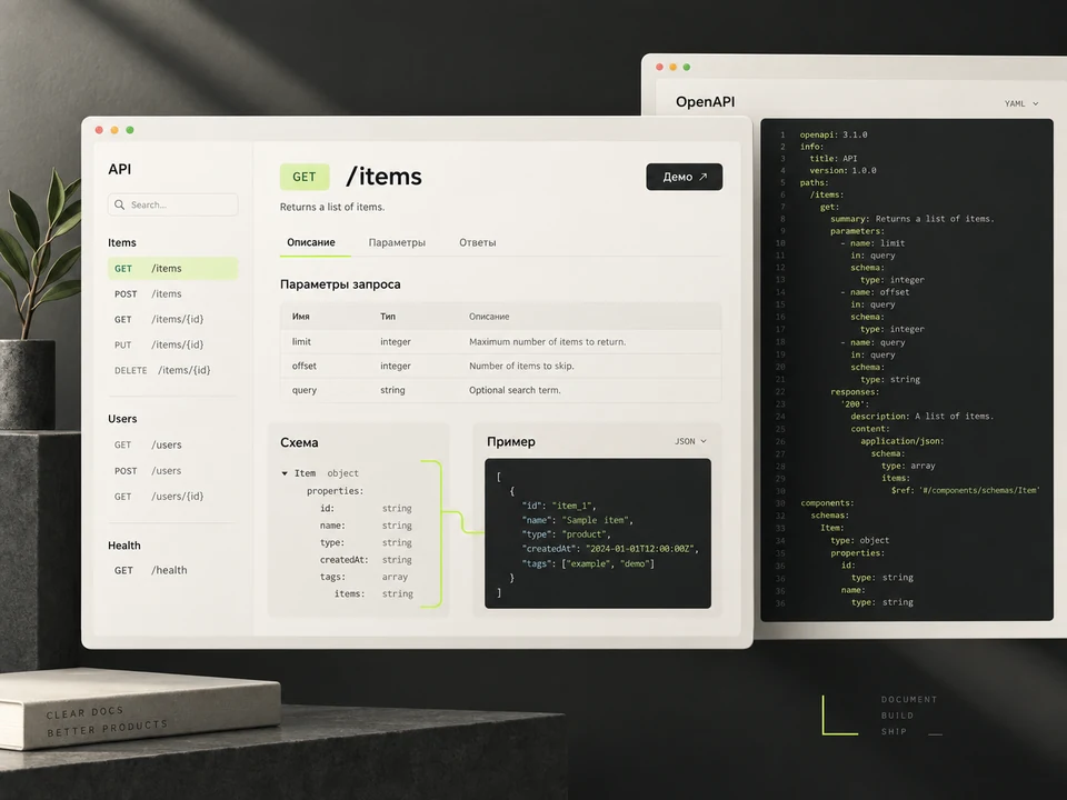 Документация API в OpenAPI и Swagger — пример формата результата