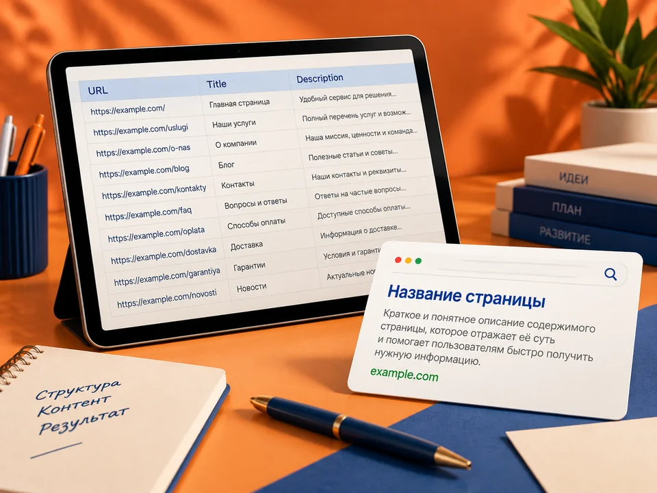 Title и Description для студии маникюра — иллюстрация услуги на заказ