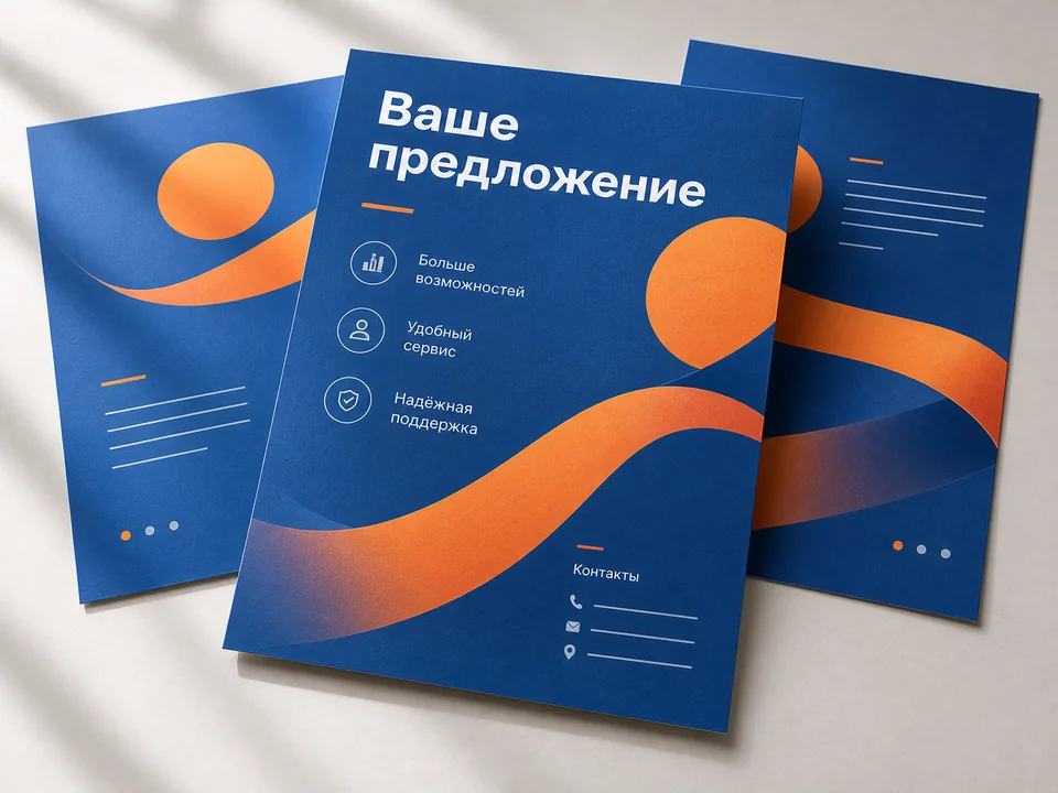 Листовка для фотографа — иллюстрация услуги на заказ