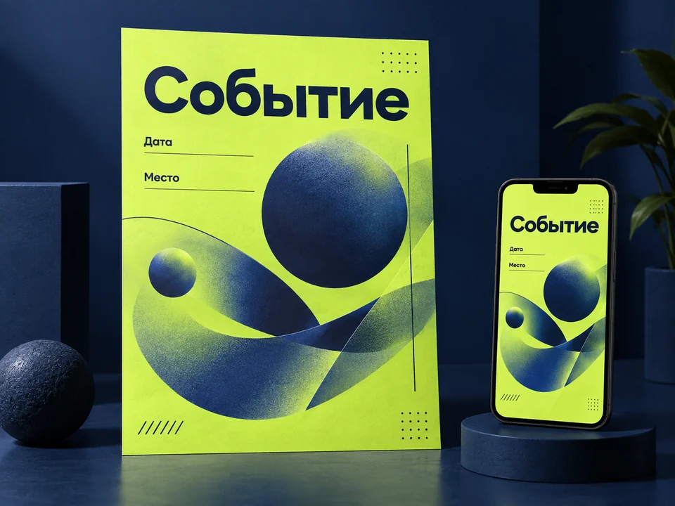 Афиша мероприятия для фотографа — иллюстрация услуги на заказ
