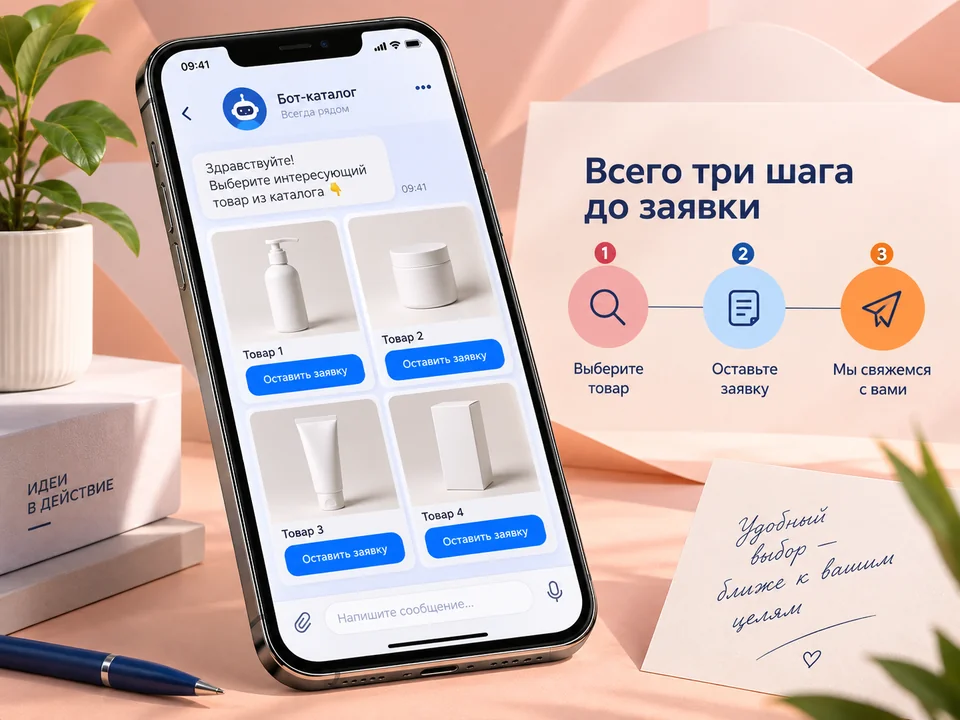 Бот-каталог для детского магазина — иллюстрация услуги на заказ
