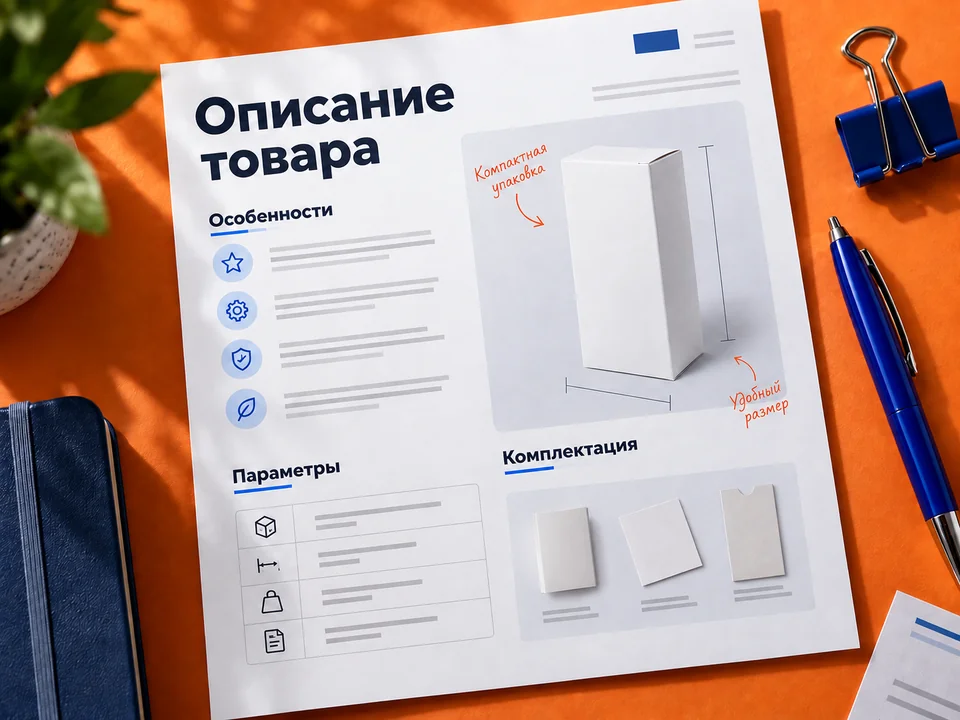 Описание товара для зоомагазина — иллюстрация услуги на заказ