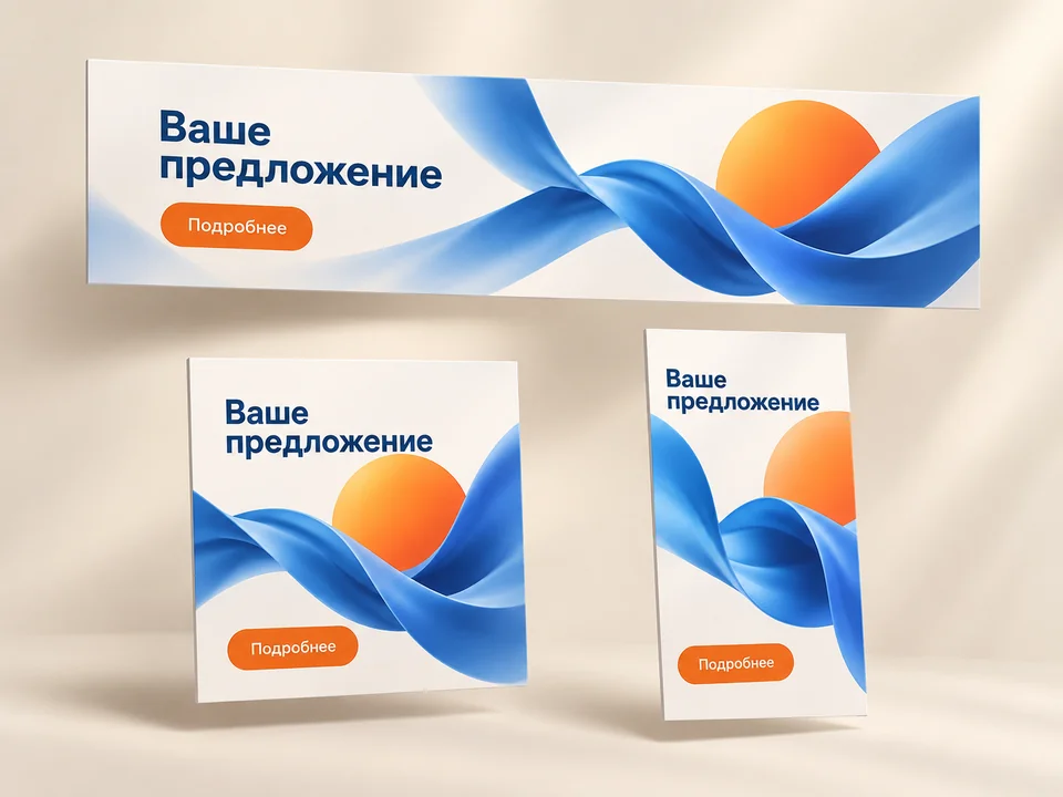 Баннер для сайта — иллюстрация услуги на заказ