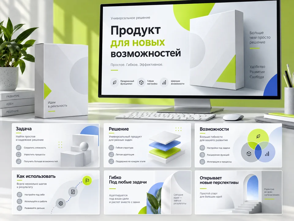Презентация продукта для фотографа — иллюстрация услуги на заказ