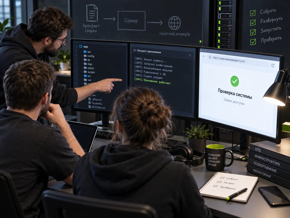 Развёртывание готового Node.js-приложения — пример формата результата